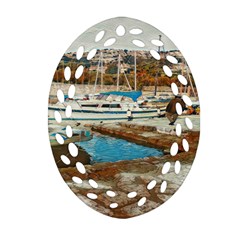 Alone On Gardasee, Italy  Ornament (oval Filigree) by ConteMonfrey