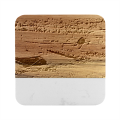 Alone On Gardasee, Italy  Marble Wood Coaster (square) by ConteMonfrey