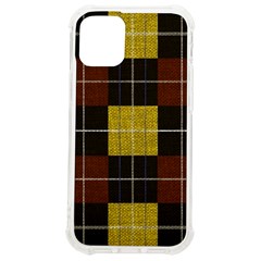 Yellow Red And Brown Moder Plaids Iphone 12 Mini Tpu Uv Print Case	 by ConteMonfrey