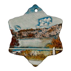 Side Way To Lake Garda, Italy  Snowflake Ornament (two Sides) by ConteMonfrey