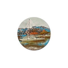 Boats On Lake Garda, Italy  Golf Ball Marker (4 Pack) by ConteMonfrey