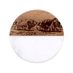 Lake In Italy Classic Marble Wood Coaster (round) 