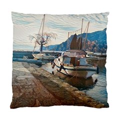 Boats On Gardasee, Italy  Standard Cushion Case (one Side) by ConteMonfrey