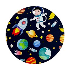 Space Galaxy Seamless Background Ornament (round)