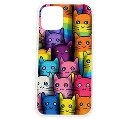 Cats Cat Cute Animal Rainbow Pattern Colorful Iphone 12 Pro Max Tpu Uv Print Case by Jancukart