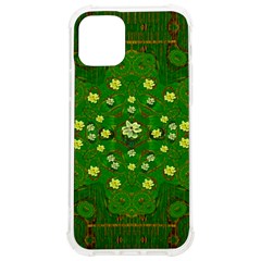 Lotus Bloom In Gold And A Green Peaceful Surrounding Environment Iphone 12/12 Pro Tpu Uv Print Case by pepitasart