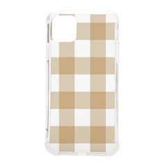 Brown And White Plaids Iphone 11 Pro Max 6 5 Inch Tpu Uv Print Case by ConteMonfrey