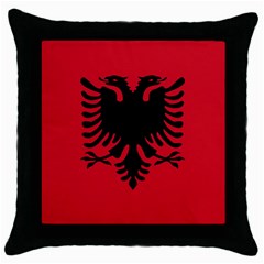 Albania Throw Pillow Case (black) by tony4urban