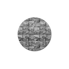 Paris Souvenirs Black And White Pattern Golf Ball Marker by dflcprintsclothing