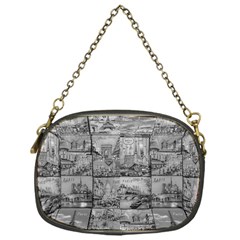 Paris Souvenirs Black And White Pattern Chain Purse (one Side) by dflcprintsclothing