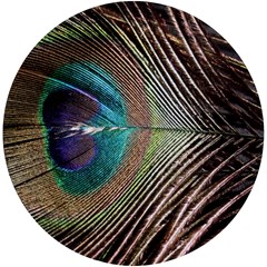 Peacock Uv Print Round Tile Coaster by StarvingArtisan
