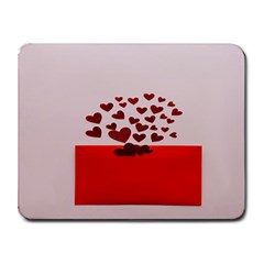 Love Envelope Logo Valentine Small Mousepad by artworkshop