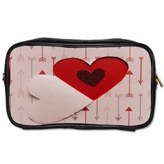 Valentine Day Heart Love Logo Toiletries Bag (one Side) by artworkshop