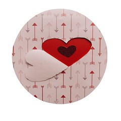 Valentine Day Heart Love Logo Mini Round Pill Box by artworkshop