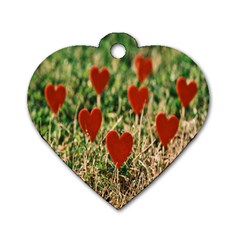 Valentine Day Heart Pattern Love Dog Tag Heart (two Sides) by artworkshop