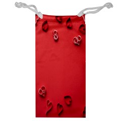 Valentine Day Logo Heart Ribbon Jewelry Bag by artworkshop