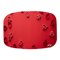 Valentine Day Logo Heart Ribbon Mini Square Pill Box by artworkshop