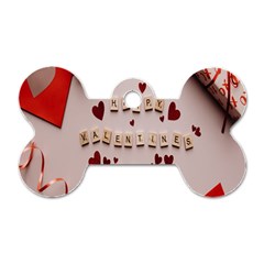 Valentine Gift Box Dog Tag Bone (two Sides) by artworkshop