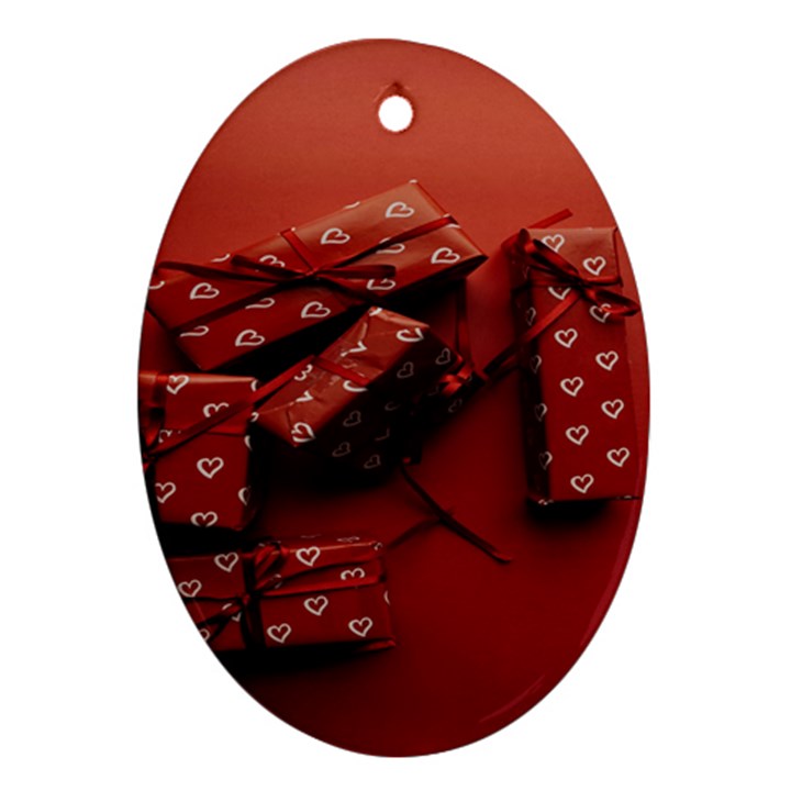 Valentines Gift Oval Ornament (Two Sides)