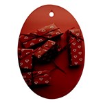 Valentines Gift Oval Ornament (Two Sides) Back
