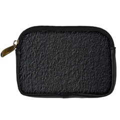 Black Wall Texture Digital Camera Leather Case by artworkshop