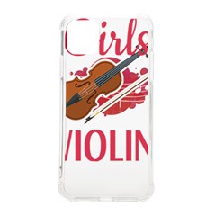 Violin T- Shirt Cool Girls Play Violin T- Shirt Iphone 11 Pro Max 6 5 Inch Tpu Uv Print Case by maxcute