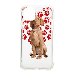 Vizsla Gifts T- Shirt Cool Vizsla Valentine Heart Paw Vizsla Dog Lover Valentine Costume T- Shirt Iphone 11 Pro 5 8 Inch Tpu Uv Print Case by maxcute