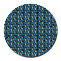 Evita Pop Art Style Graphic Motif Pattern Round Mousepad by dflcprintsclothing