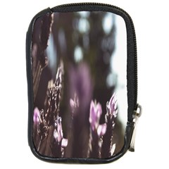 Purple Flower Pattern Compact Camera Leather Case by artworkshop