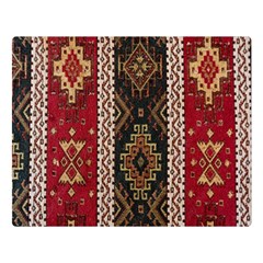 Uzbek Pattern In Temple One Side Premium Plush Fleece Blanket (large)