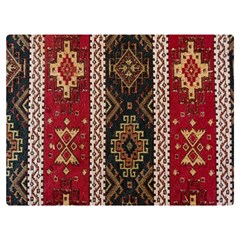 Uzbek Pattern In Temple One Side Premium Plush Fleece Blanket (extra Small)