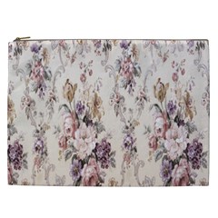 Vintage Floral Pattern Cosmetic Bag (xxl)