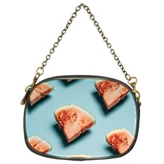 Watermelon Against Blue Surface Pattern Chain Purse (one Side) by artworkshop