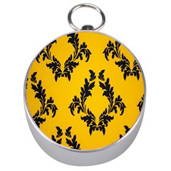 Yellow Regal Filagree Pattern Silver Compasses by artworkshop