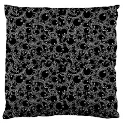 Black And Alien Drawing Motif Pattern Large Premium Plush Fleece Cushion Case (one Side) by dflcprintsclothing