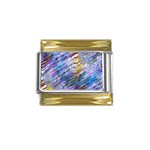 Abstract Ripple Gold Trim Italian Charm (9mm)
