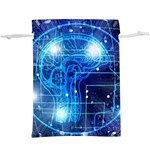 Artificial Intelligence Brain Think Art Lightweight Drawstring Pouch (XL) Back