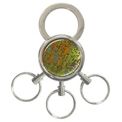Art 3d Windows Modeling Dimension 3-ring Key Chain
