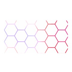 Abstract T- Shirt Honeycomb Pattern 7 Satin Wrap 35  X 70  by maxcute