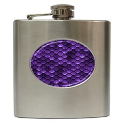 Purple Scales! Hip Flask (6 Oz) by fructosebat