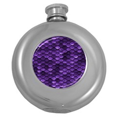 Purple Scales! Round Hip Flask (5 Oz) by fructosebat