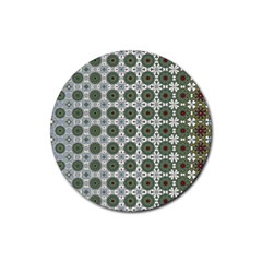 Pattern Background Abstract Rubber Coaster (round)