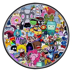 Assorted Cartoon Characters Doodle  Style Heroes Wireless Fast Charger(black) by Jancukart