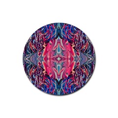 Abstract Arabesque Rubber Round Coaster (4 Pack) by kaleidomarblingart
