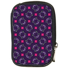 Geometric Pattern Retro Style Compact Camera Leather Case by Ravend