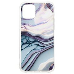 Marble Abstract White Pink Dark Art Iphone 12/12 Pro Tpu Uv Print Case by Pakemis