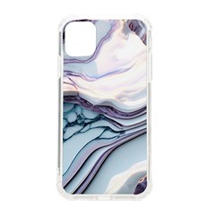 Marble Abstract White Pink Dark Art Iphone 11 Tpu Uv Print Case by Pakemis