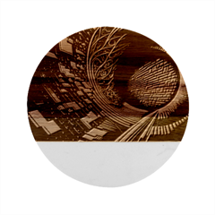 Big Data Abstract Abstract Background Backgrounds Marble Wood Coaster (round) by Pakemis
