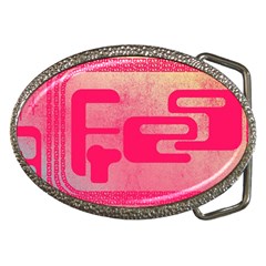 Pink Background Grunge Texture Belt Buckles