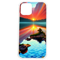 Sunset Over A Lake Iphone 12 Pro Max Tpu Uv Print Case by GardenOfOphir